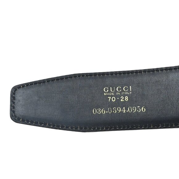 GUCCI G Logo Reversible Belt 70/28 35mm Leather Brown Blue GHW Italy 66YH707 - Picture 13 of 15